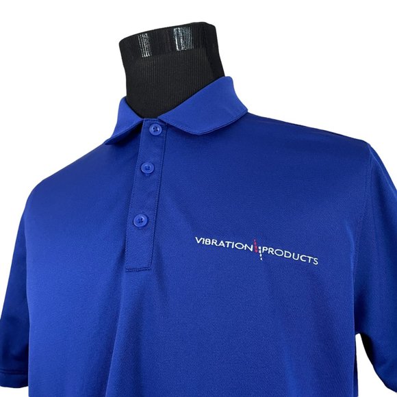 Nike Golf | Men's Dri-Fit Blue Short Sleeve Polo Shirt Large Vibration Products - Picture 2 of 7